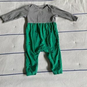 Tea Collection Striped and Green Bodysuit